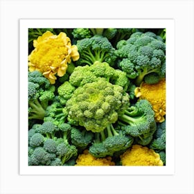 Florets Of Broccoli 7 Art Print