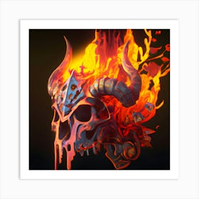 Demon Skull Art Print