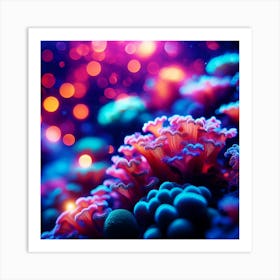 Corals With Bokeh Art Print