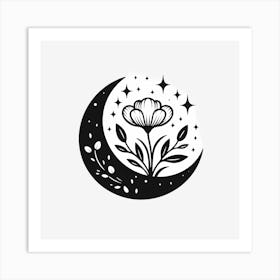 Flower On The Moon Art Print