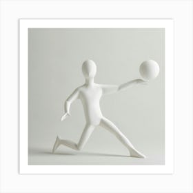 Man Kicking A Ball Art Print