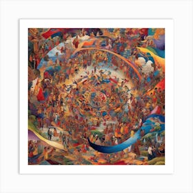 World In A Circle Art Print