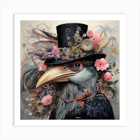 Crow Punk Art Print