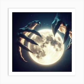 Full Moon With Claws Art Print