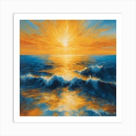 Sunrise Over The Ocean Art Print