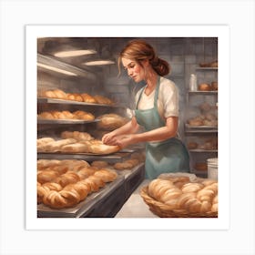 Bakery Girl 1 Art Print