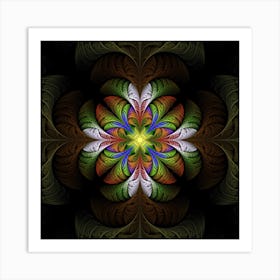 Fractal Flower Fantasy Pattern Art Print