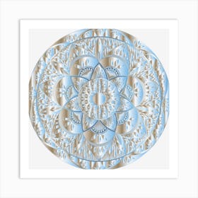 Mandala Floral Line Art Decorative Art Print