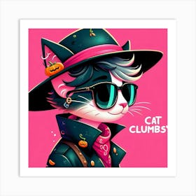 Cat Clumpy Art Print