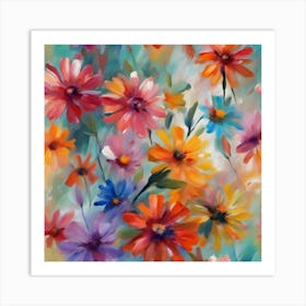 Colorful Flowers 4 Art Print