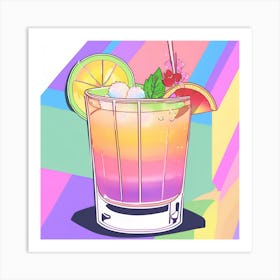 Rainbow Cocktail 3 Art Print