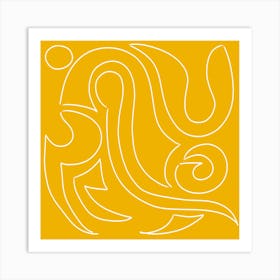 Yellow Hare Art Print