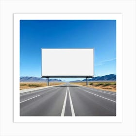 Mock Up Blank Billboard Roadside Advertising Large Outdoor Customizable Template Unprinted (18) Art Print