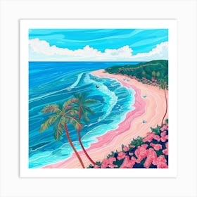 Pink Beach 1 Art Print