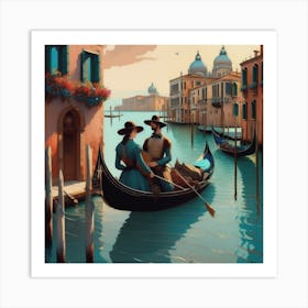 Venetian Gondola Serenade Art Print