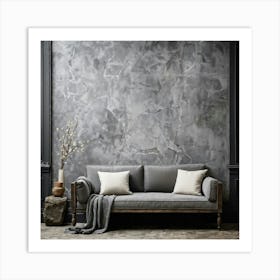 Grey Marble Wall Art Print