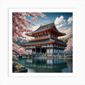 Cherry Blossoms In Kyoto Art Print