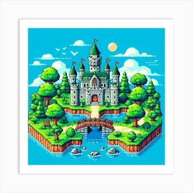 8-bit castle Art Print