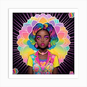 Psychedelic Girl Art Print