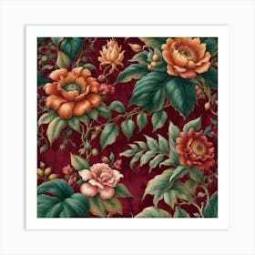 Floral Wallpaper 10 Art Print