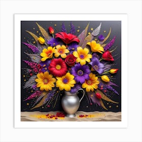 Flowers In A Vase 23 Art Print