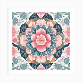 Seamless Floral Pattern 6 Art Print