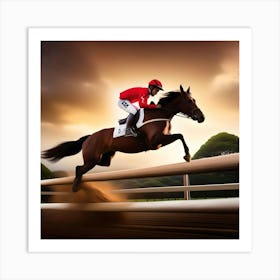 STEEPLE CHASE Art Print