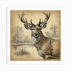 Deer! 34 Art Print