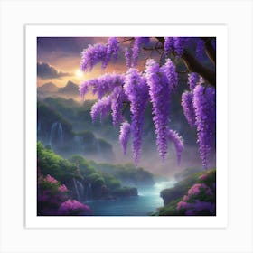 Wisteria Flower Art Print