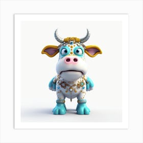 Chinese Cow Art Print