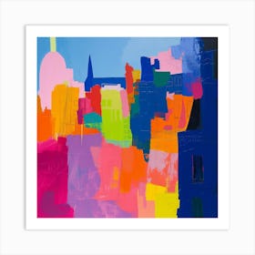 Abstract Travel Collection Paris France 6 Art Print