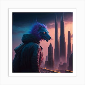 Urban Werewolf Art Print