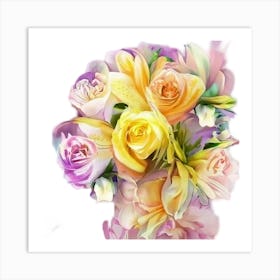 Bouquet Of Roses Art Print