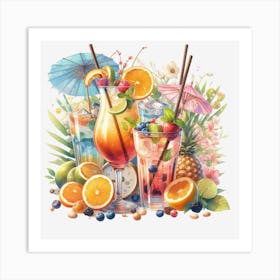 Tropical Drinks 8 Art Print