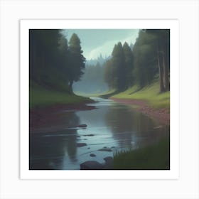 River In The Woods 34 Art Print