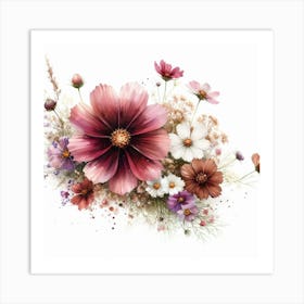 Chocolate Cosmea 2 Art Print