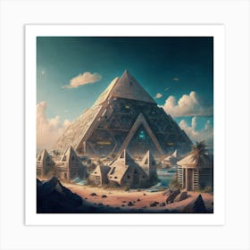 Pyramid City 2 Art Print