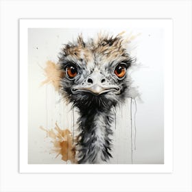 Ostrich Painting 1 Art Print