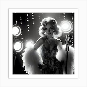 1920's Burlesque Dancer ~Reimagined 39 Art Print