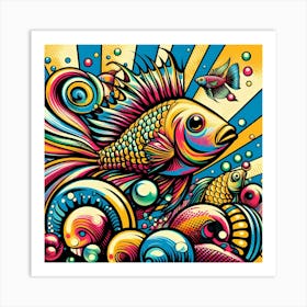 Pop Fish 1 Art Print