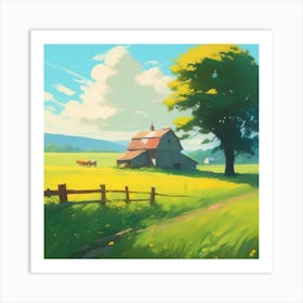 Farm In The Countryside 33 Art Print