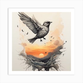 Bird In Flight Art Print