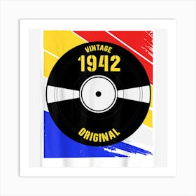 Retro 1982 Vintage Original 80th Vinyl Record Men Women Art Print