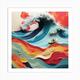 Raging waves Art Print