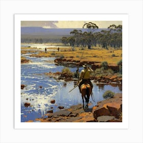 Hunter In The Outback Art Print