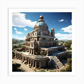 Egyptian Temple art print Art Print