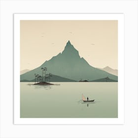 Man In A Boat Art Print