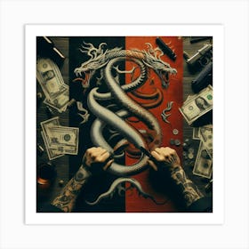 Dragon And Money Art Print
