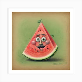 Watermelon Face 3 Art Print