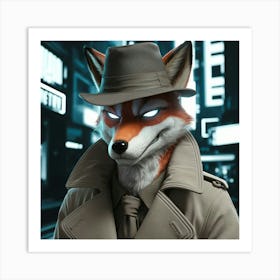 Fox In A Hat Art Print